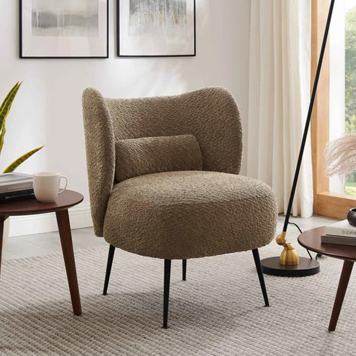 Collin Accent Chair Brown | Wooden Frame Accent Chair Brown