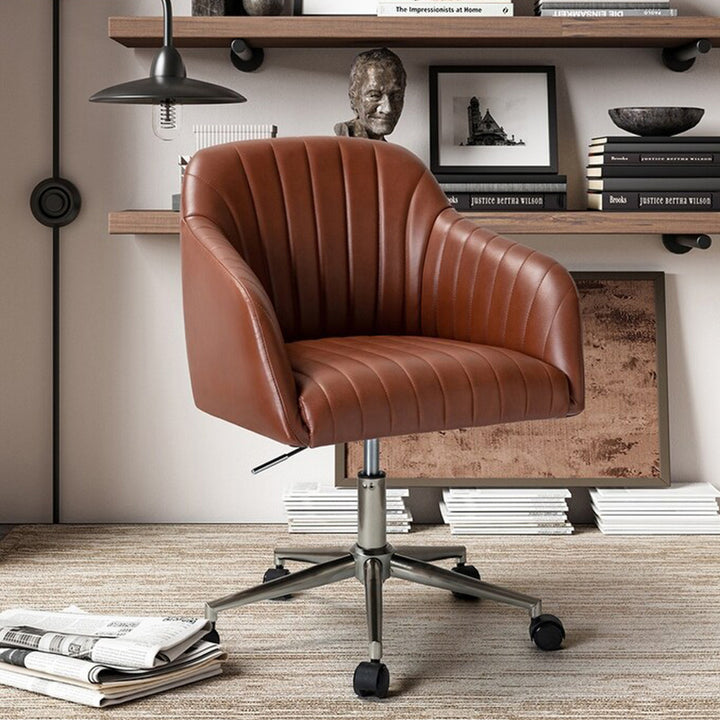 Colm Task Chair Brown | Compact Office Chair Brown
