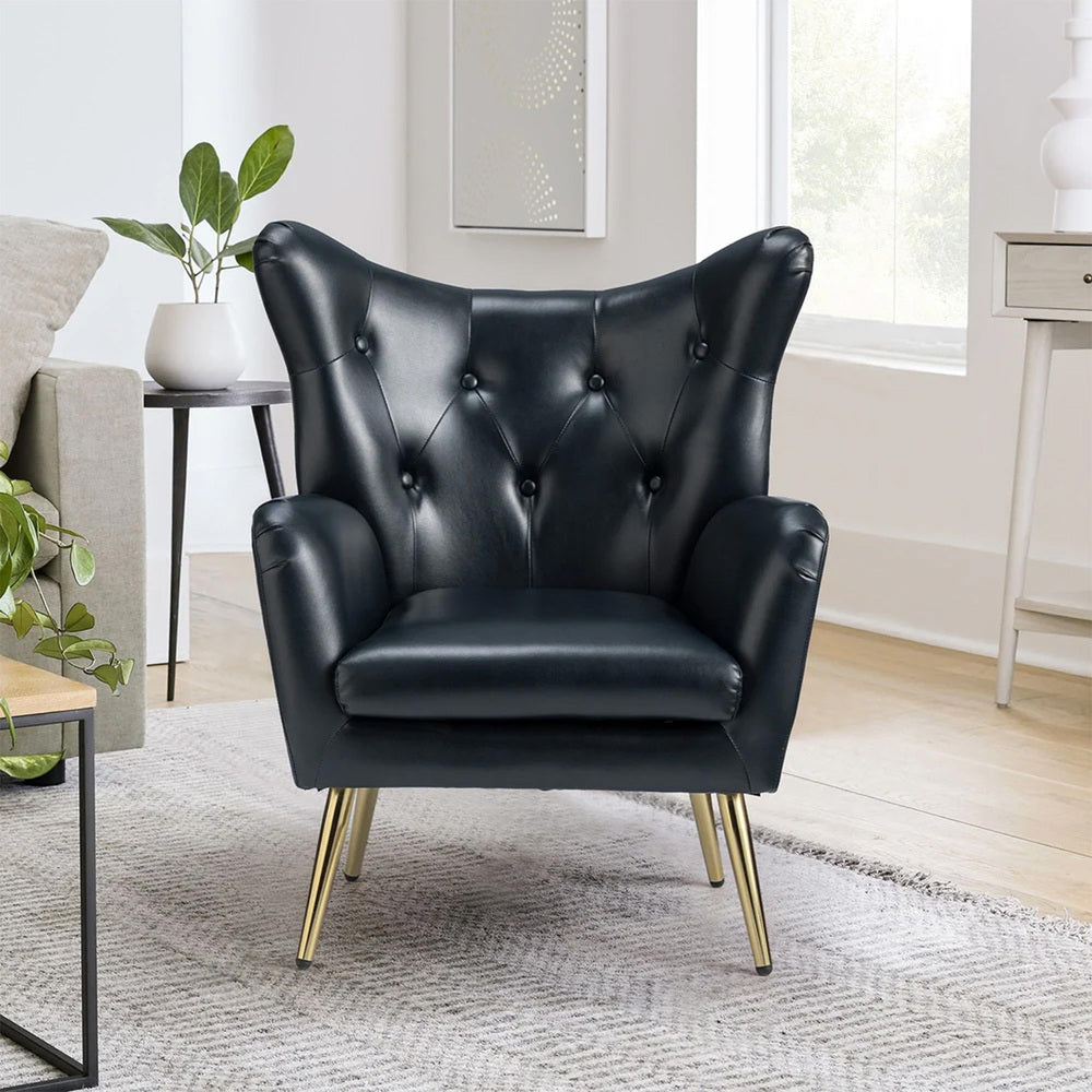 Hedley Accent Chair Black | Classic Armchair Black