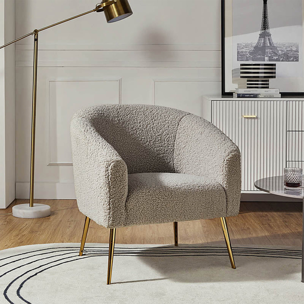 Herrin Accent Chair Beige | Scandinavian Accent Chair Beige