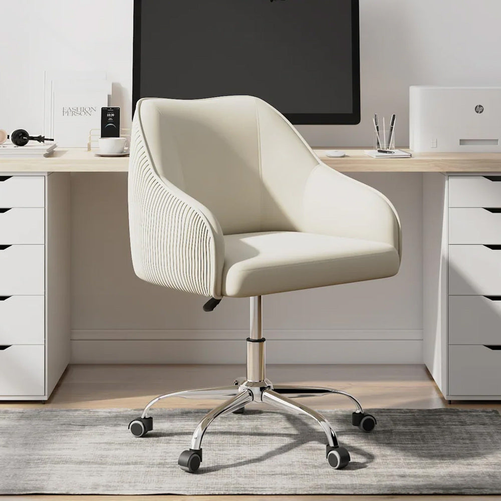 Leisel Task Chair Beige | Adjustable Office Chair Beige