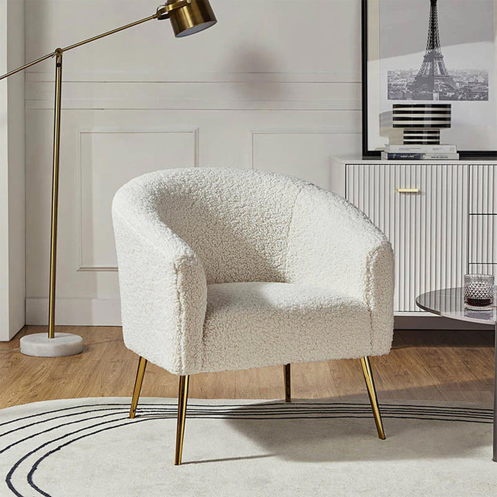 Herrin Accent Chair White | Scandinavian Accent Chair White