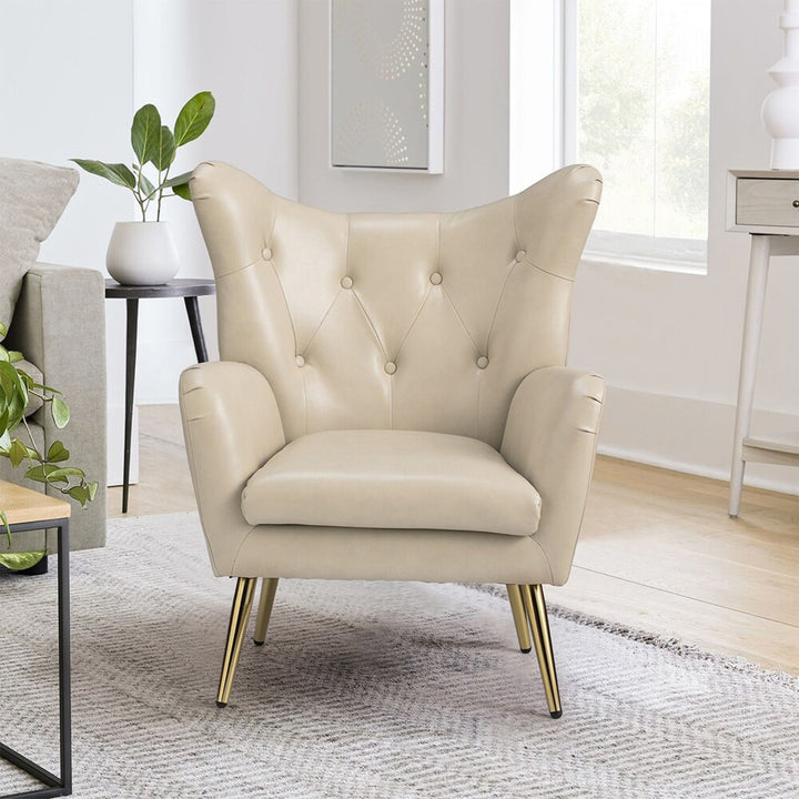 Hedley Accent Chair Beige | Classic Armchair Beige