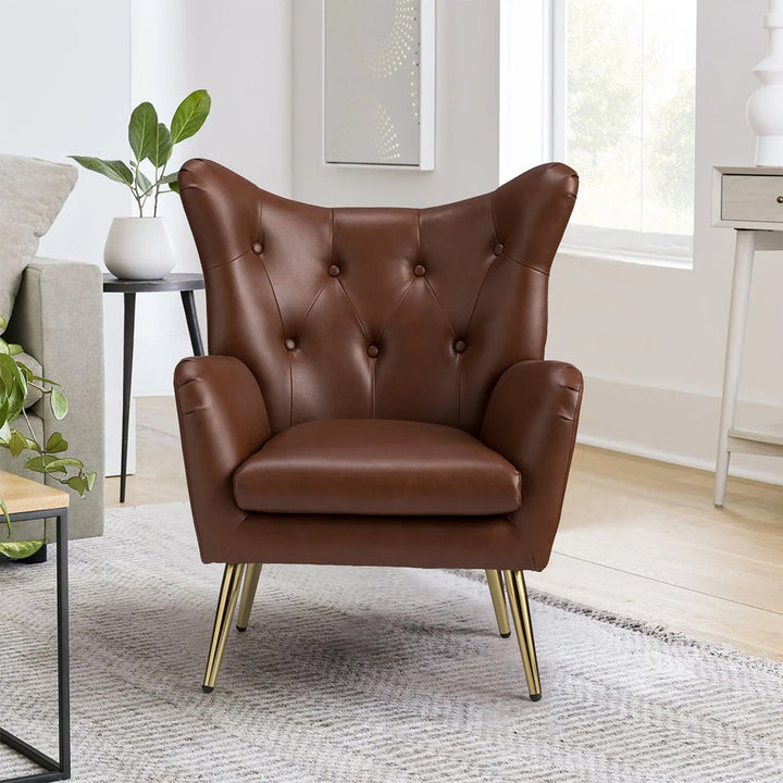 Hedley Accent Chair Brown | Classic Armchair Brown