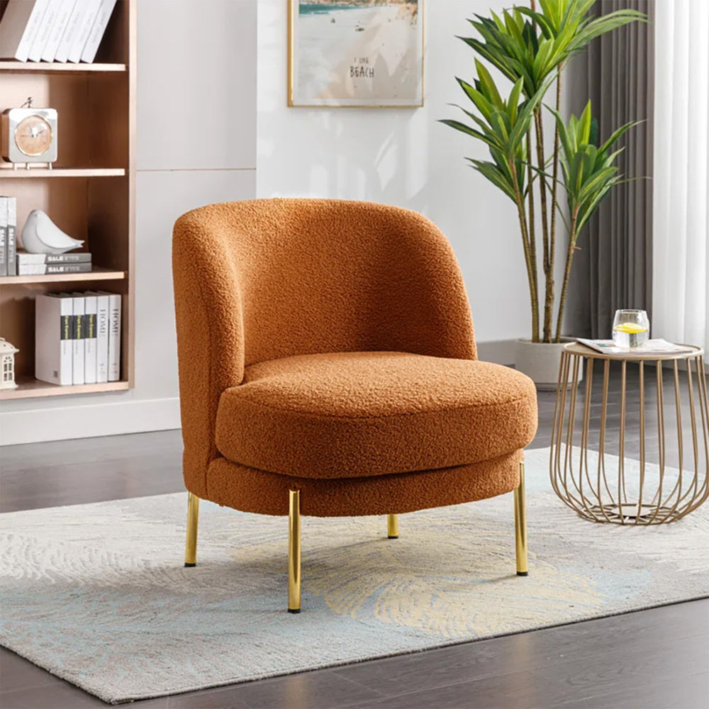 Addaly Accent Chair Orange | Modern Home Accent Chair Burnt Orange