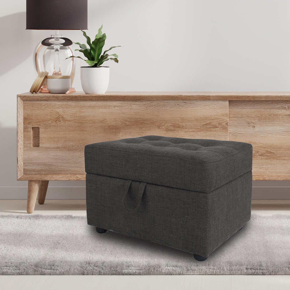 Maisy Ottoman In Grey