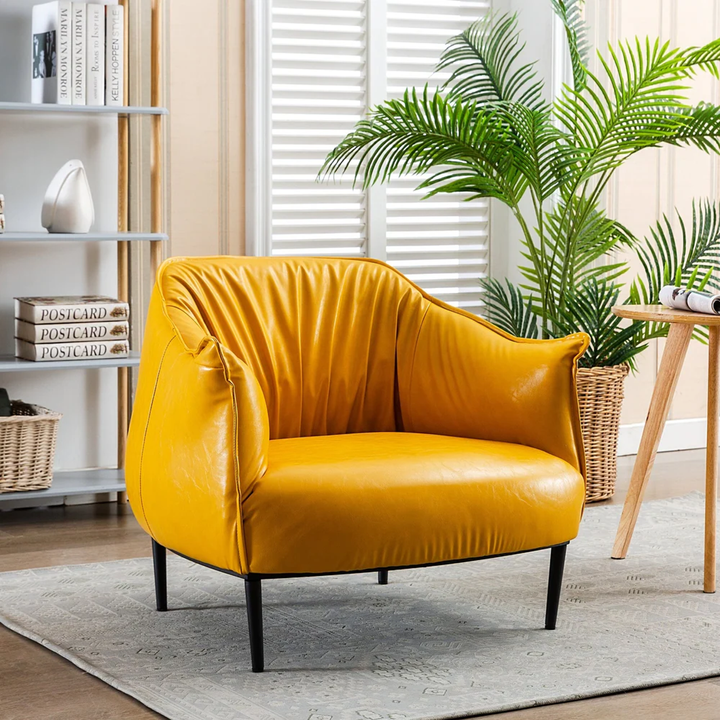 Almeda Accent Chair Yellow | Modern Lounge Chair Mustard Yellow
