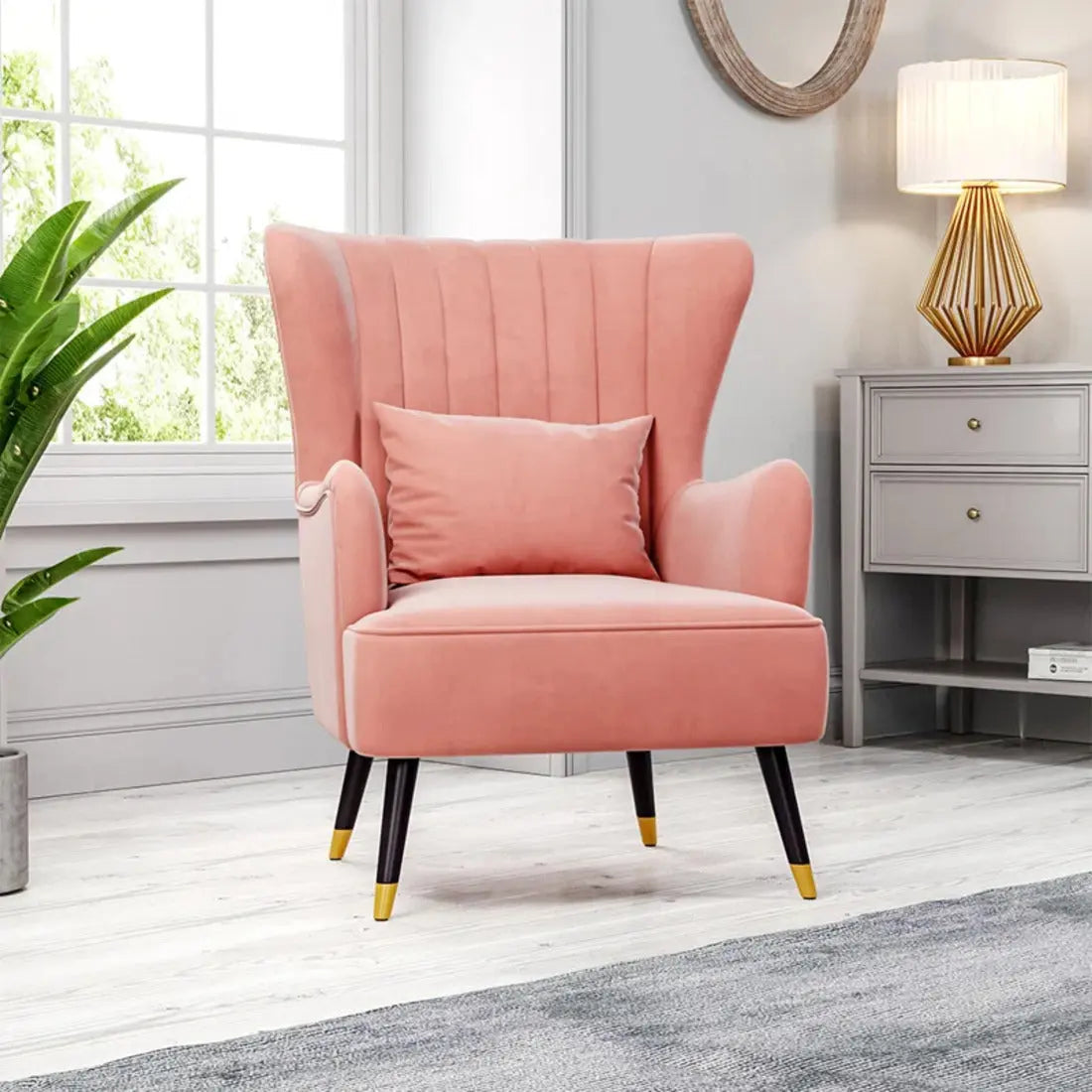 Azriela Accent Lounge Chair – Pink