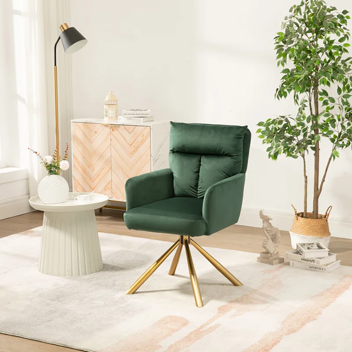 Gerlec Swivel Chair Green | Modern Swivel Lounge Chair Moss Green