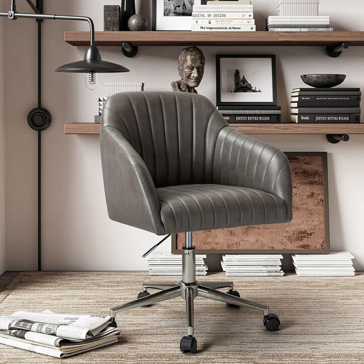 Colm Task Chair Grey | Compact Office Chair Grey