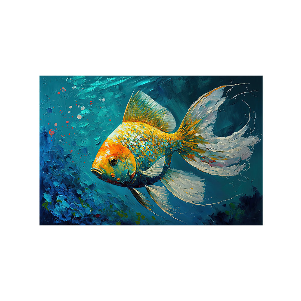 Sea Turtle Underwater Canvas Wall Painting