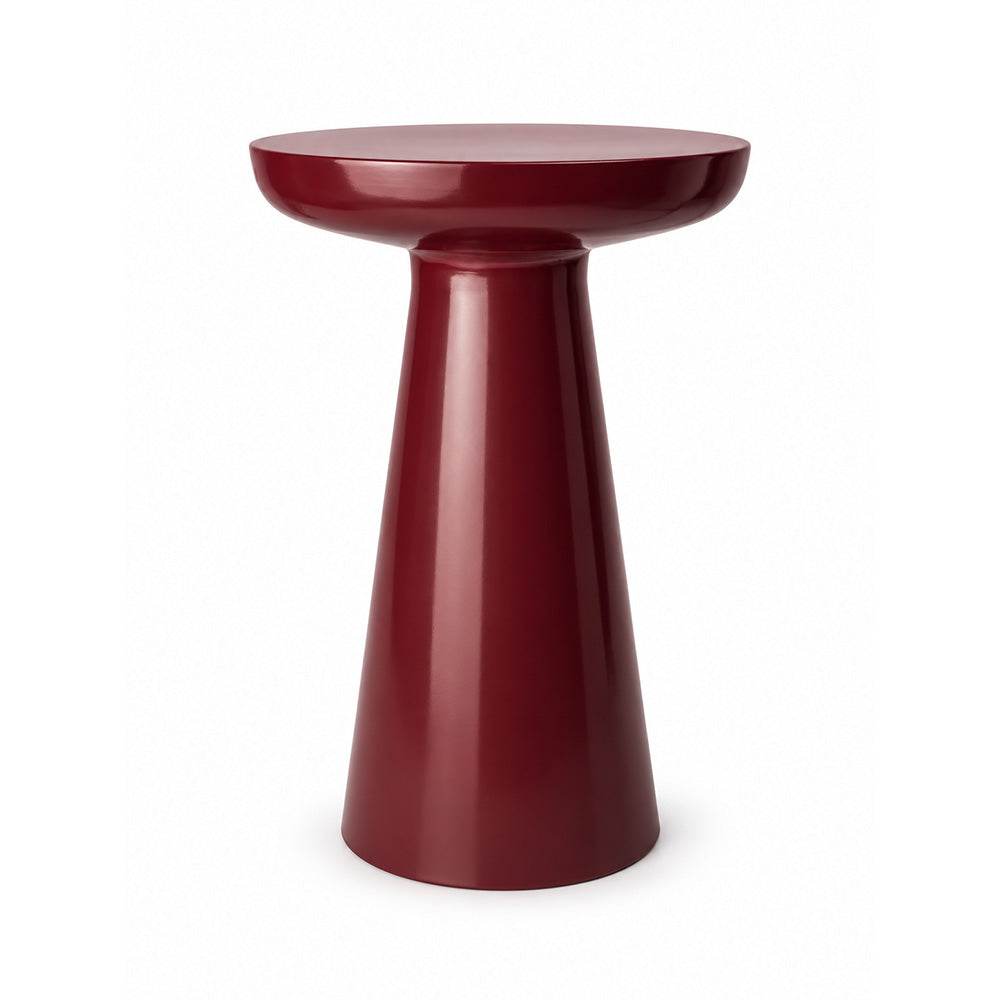 Modern Metal Round Pedestal Side Table