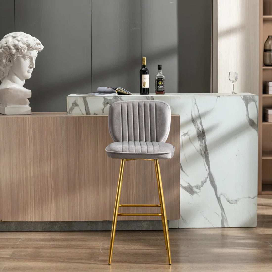 Rafael Bar Stool - Grey