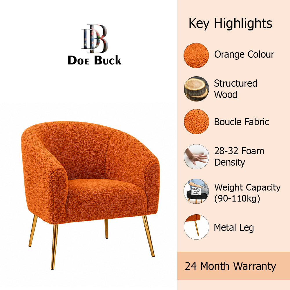 Herrin Accent Chair| Orange