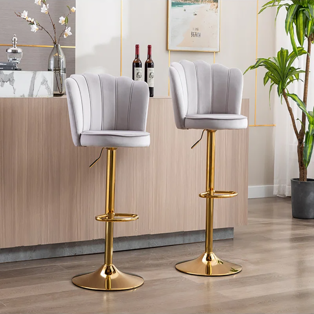 Avidan Bar Stool - Grey
