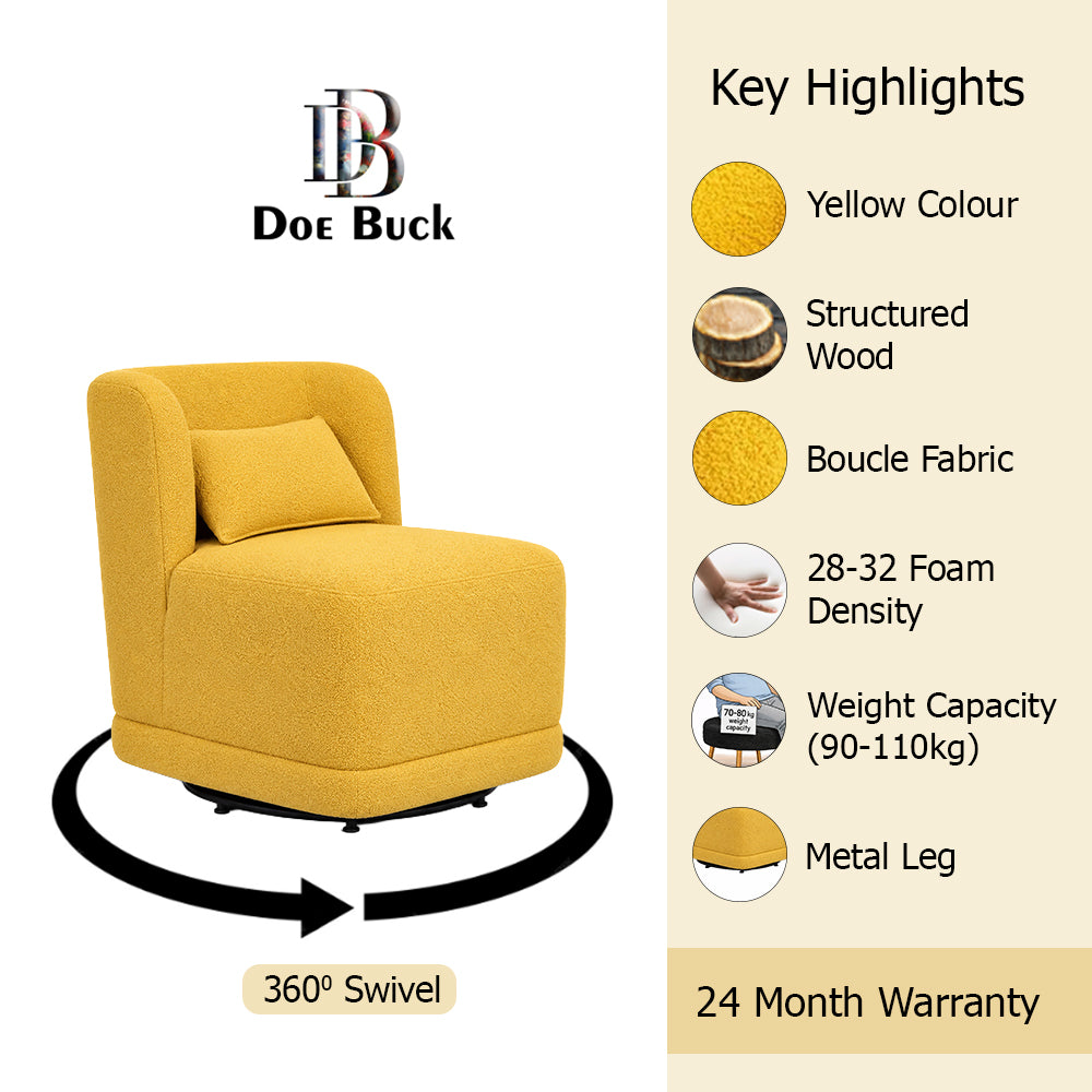 Doe Buck Schillar Lounge Chair | Yellow