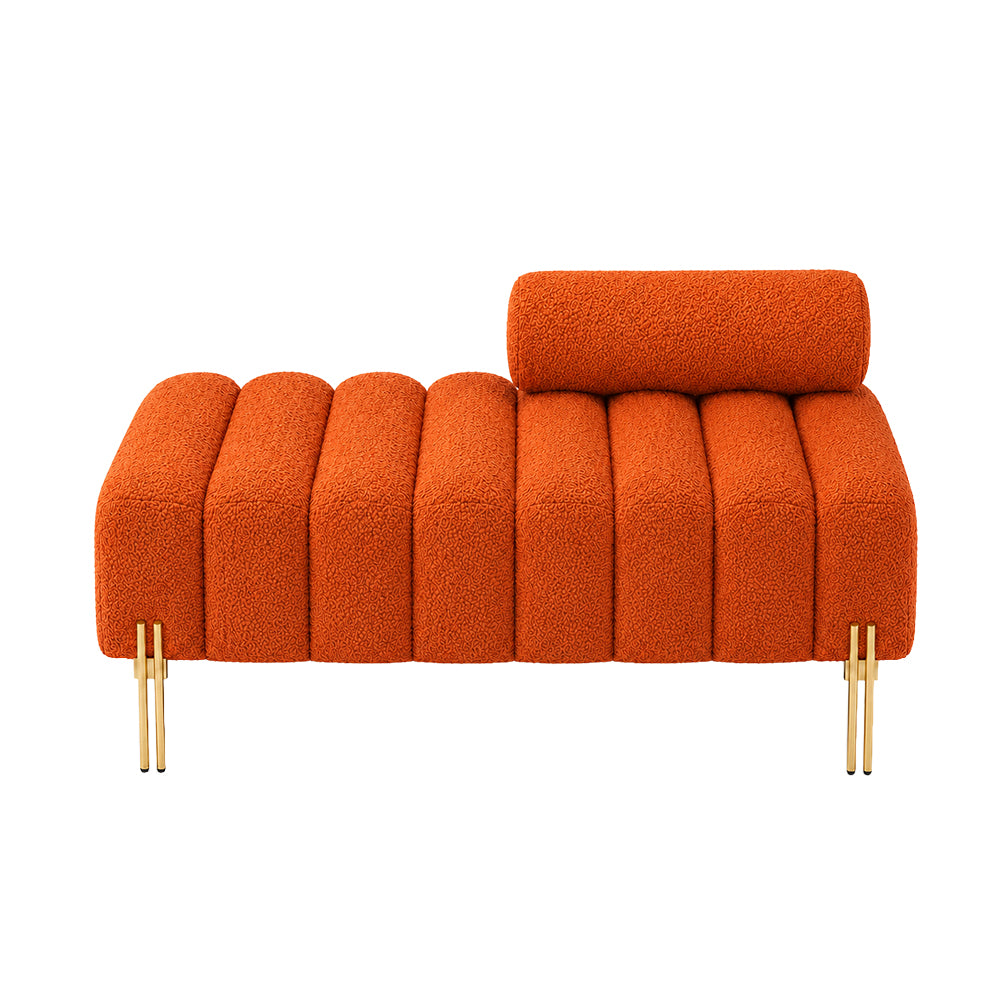 Doe Buck crest bench With Golden Legs|Orange