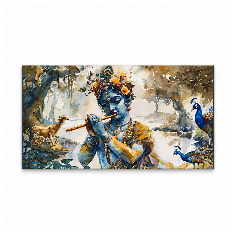 Radha Krishna Hindu God Canvas Wall Painting