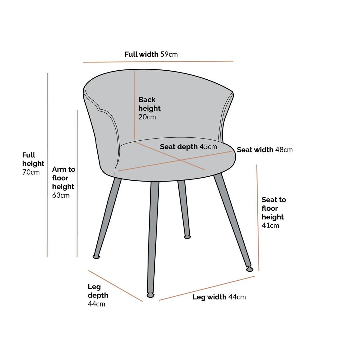 Marwood Accent Chair Blue | Modern Wooden Accent Chair Navy Blue