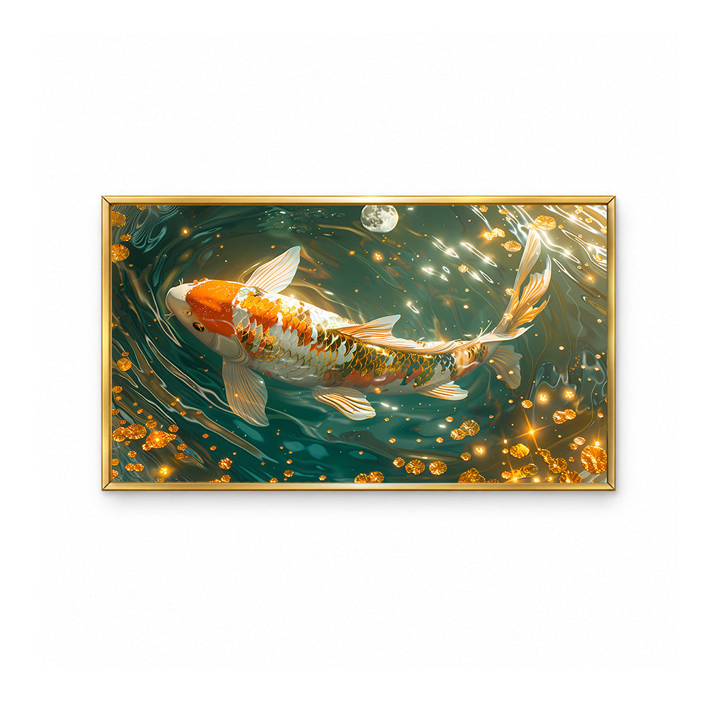 Koi Pond Canvas Wall Painting