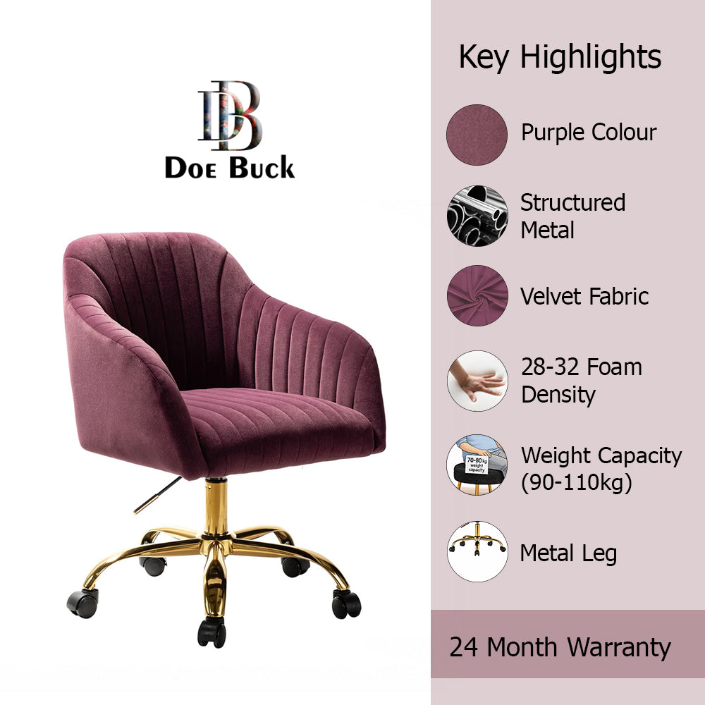 Louise Office Chair| Purple