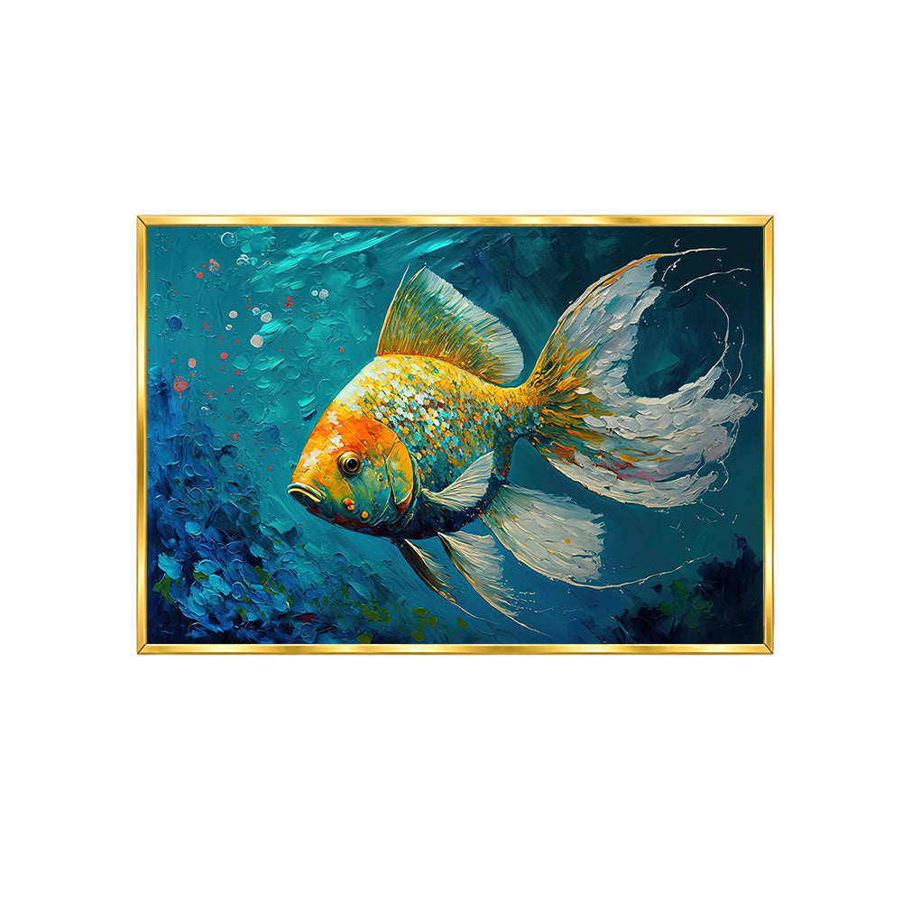 Sea Turtle Underwater Canvas Wall Painting