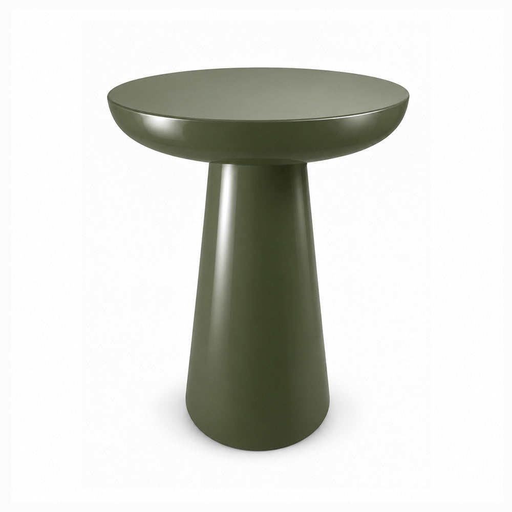 Modern Metal Round Pedestal Side Table