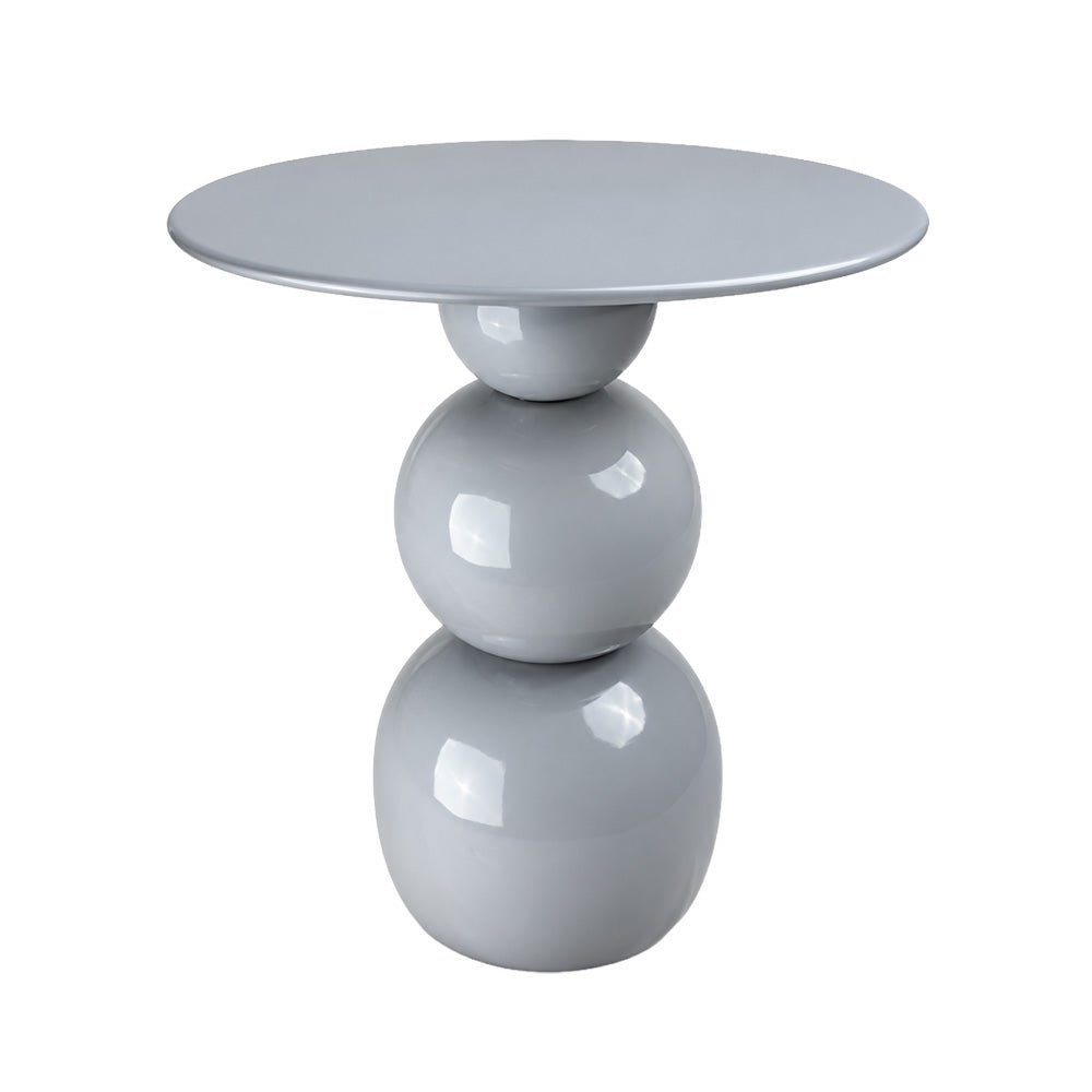 Modern Sculptural Side Table with Round Top