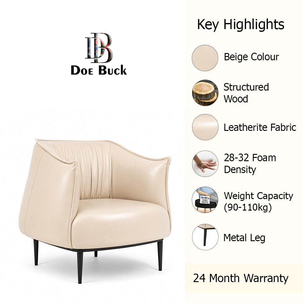 Almeda Lounge Chair| Beige