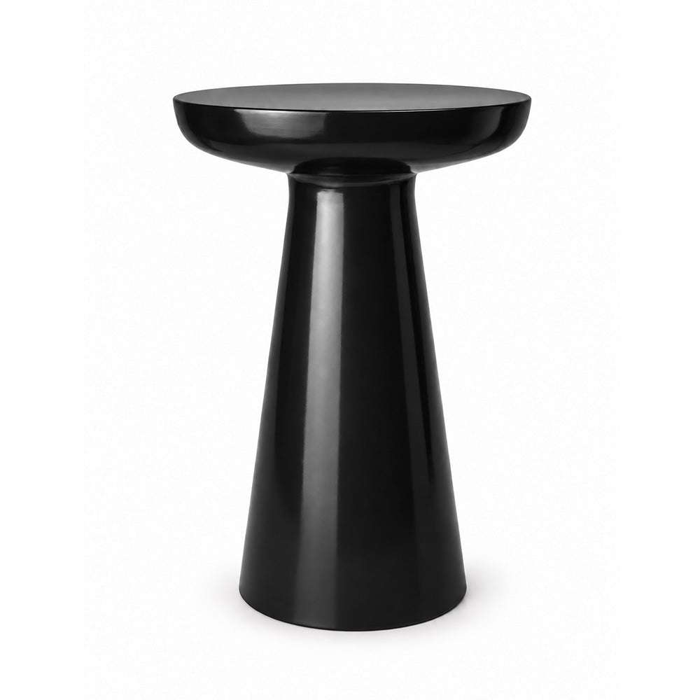 Modern Metal Round Pedestal Side Table