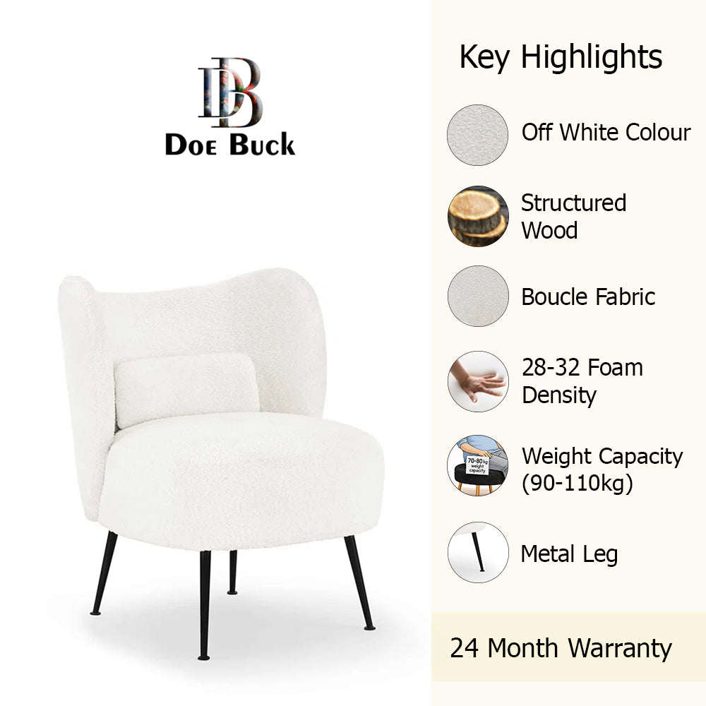 Collin Accent Chair| White