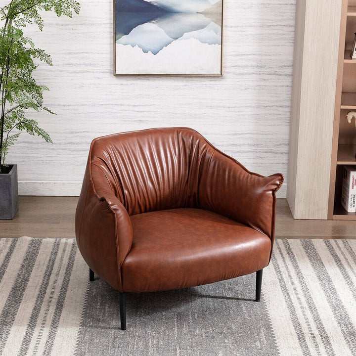 Almeda Accent Chair Tan | Modern Lounge Chair Tan Brown