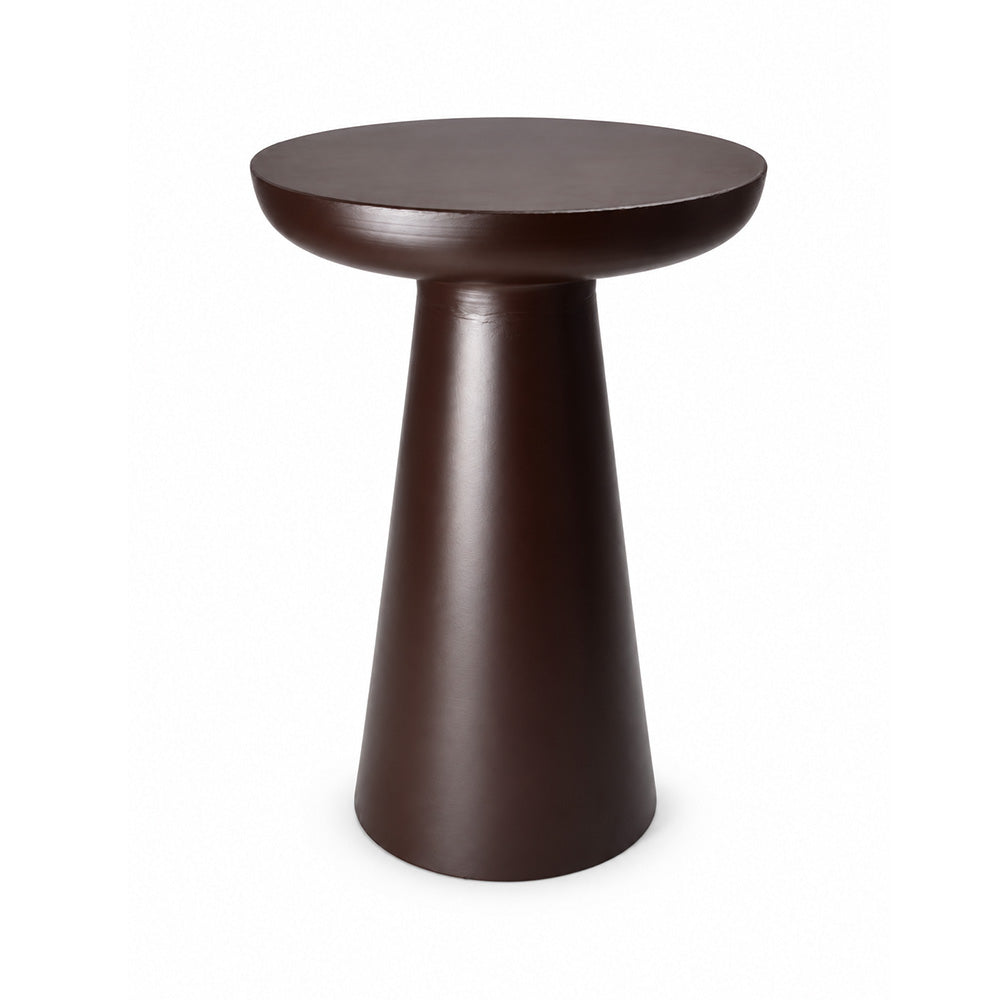 Modern Metal Round Pedestal Side Table