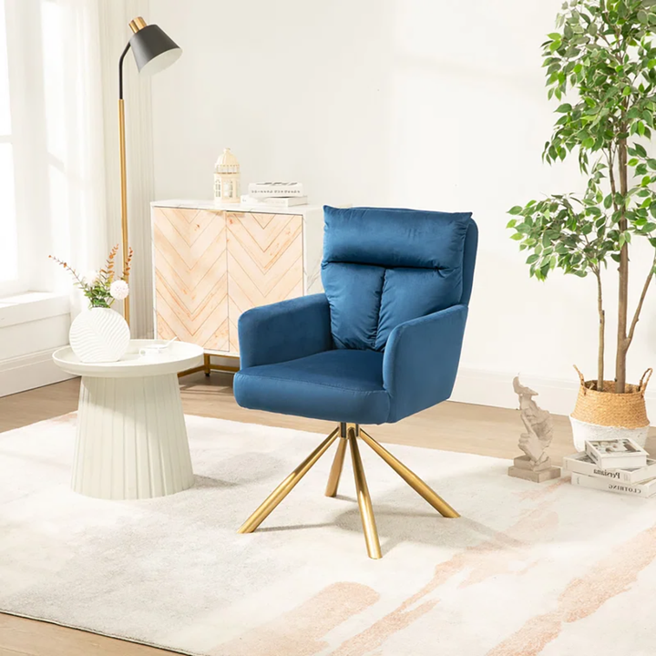 Gerlec Swivel Chair Blue | Modern Swivel Lounge Chair Royal Blue