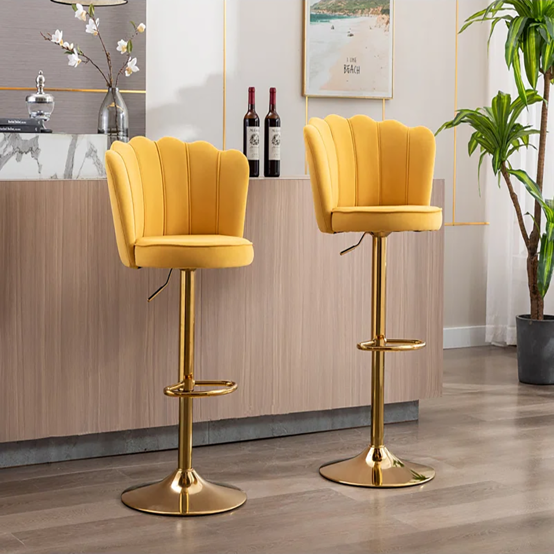 Avidan Bar Stool - Yellow