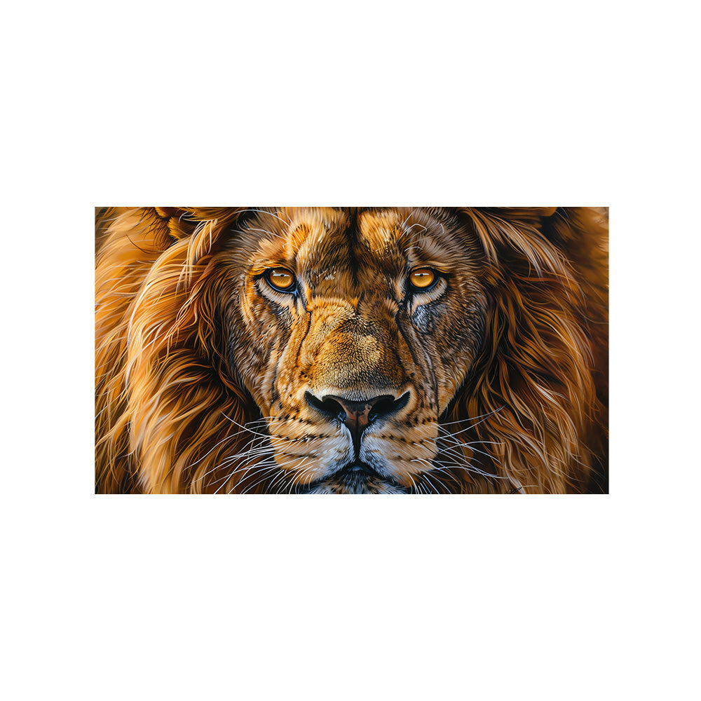 Close Up Lion Face Canvas Wall Painting