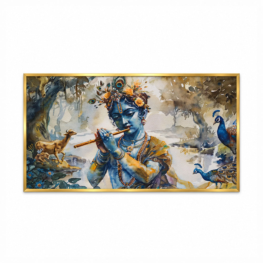 Radha Krishna Hindu God Canvas Wall Painting