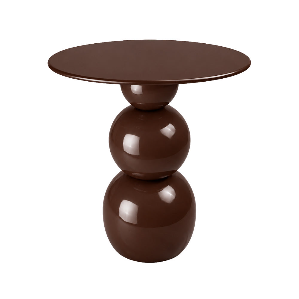 Modern Sculptural Side Table with Round Top