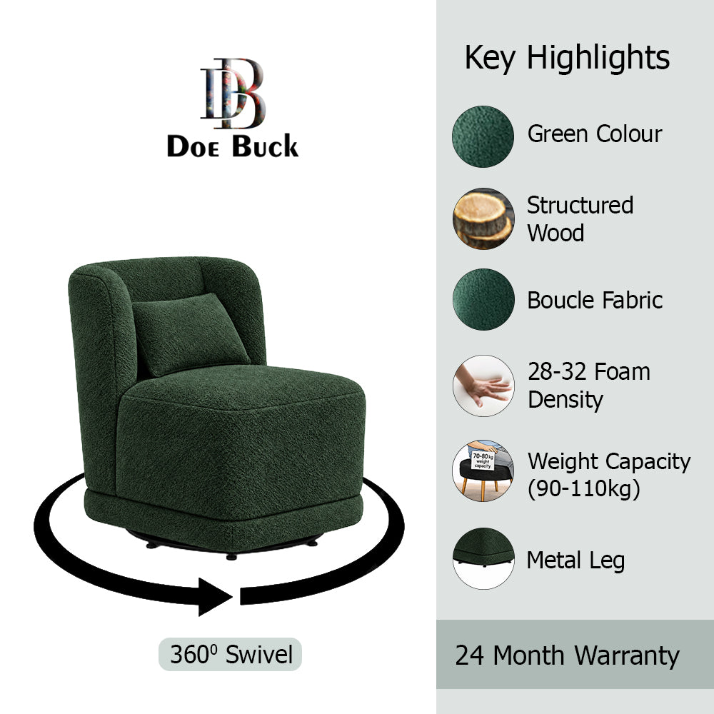 Doe Buck Schillar Lounge Chair | Green