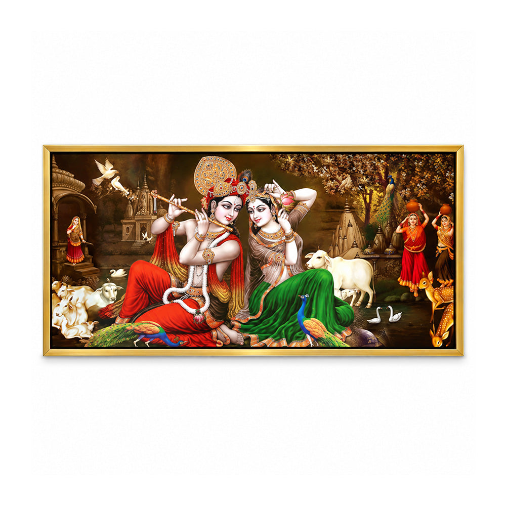 Classic Radha Krishna Premium Canvas Wall Painting