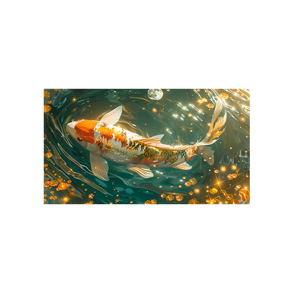 Koi Pond Canvas Wall Painting