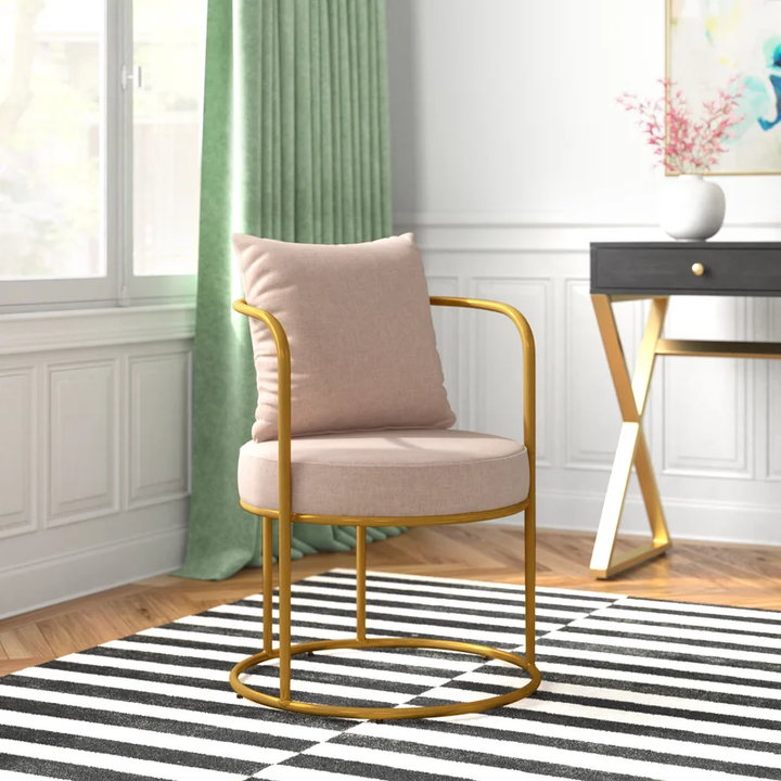Allex Chair Pink | Minimalist Side Chair Blush Pink