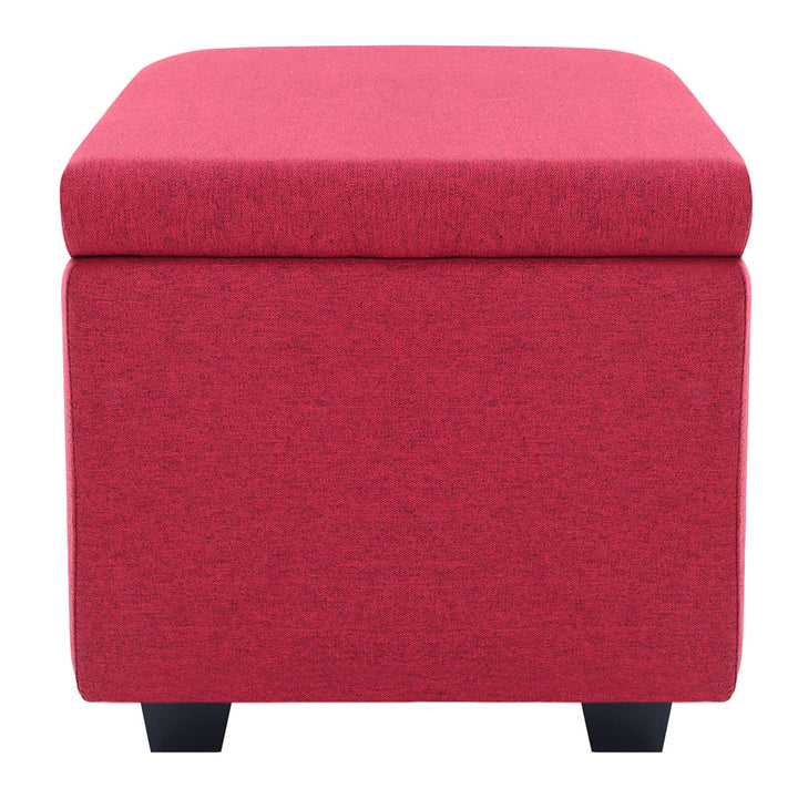 Square Stoage Ottoman With Storage Pink