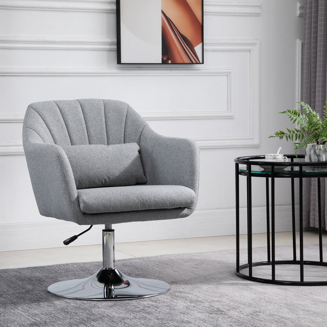 Boyd Swiel Bar Stool/Chair - Light Grey