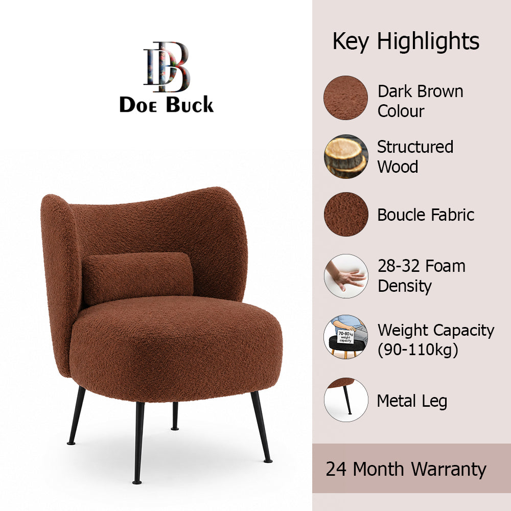 Collin Accent Chair| Dark Brown