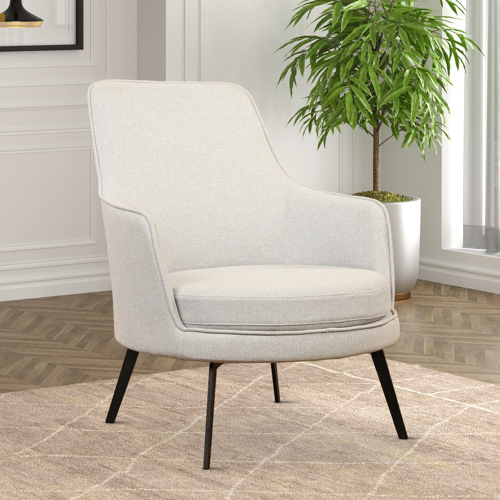 Bertita Accent Chair Grey | Compact Fabric Accent Chair Grey