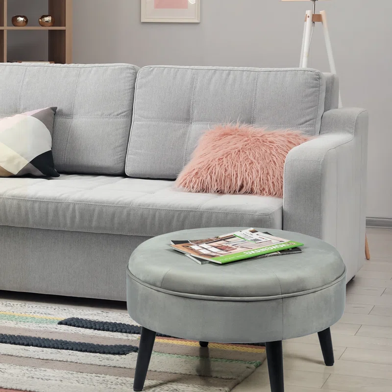 Micky Ottoman In Grey