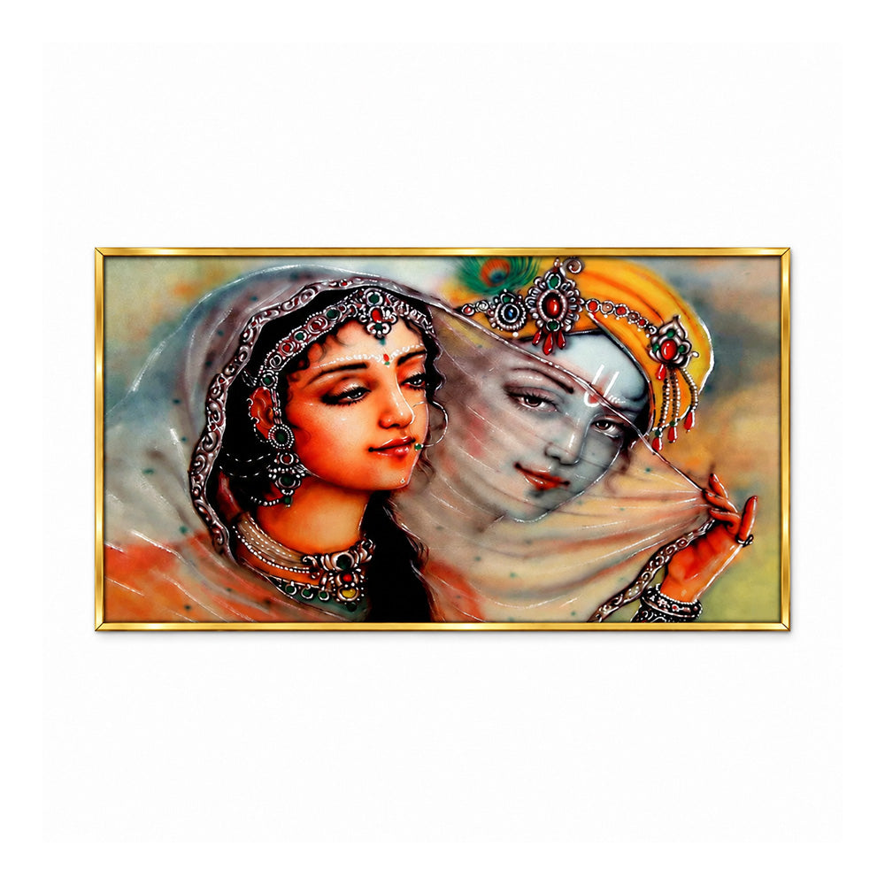 Radha Krishna & Mirabai Eternal Love Canvas Wall Painting