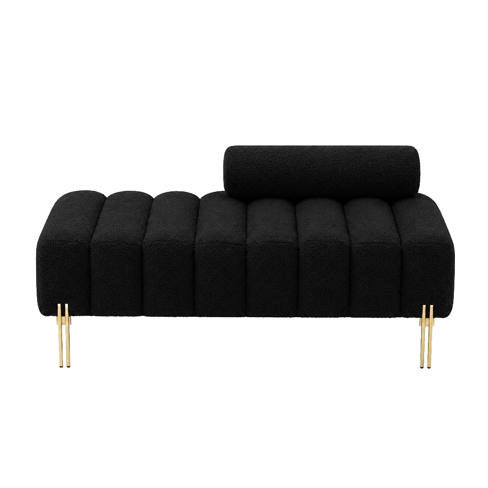 Doe Buck crest bench With Golden Legs|Black