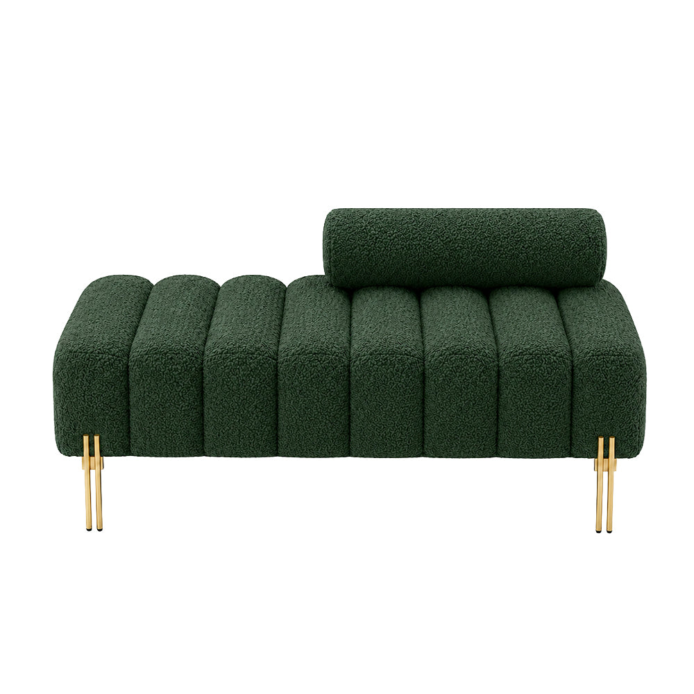 Doe Buck crest bench With Golden Legs|Green